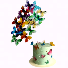  Színes ostyapillangók, 4,5 cm, 20 db alapvető élelmiszer