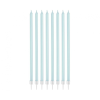 SZÍNES Pearly Light Blue, Kék tortagyertya, gyertya szett 8 db-os