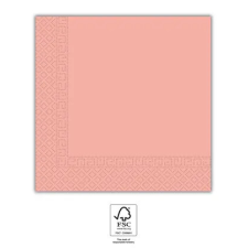 SZÍNES Pink Unicolour, Rózsaszín szalvéta 20 db-os 33x33 cm FSC party kellék
