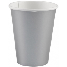 SZÍNES Silver papír pohár 8 db-os 250 ml party kellék