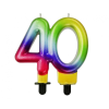 SZÍNES Színes 40-es Galaxy tortagyertya, számgyertya