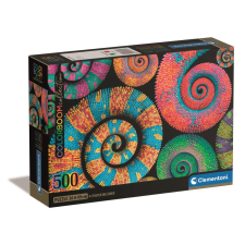SZÍNES Színes Curly Tails 500 db-os Compact puzzle Clementoni puzzle, kirakós