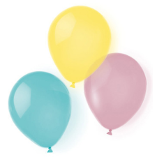 SZÍNES Színes léggömb, lufi 8 db-os 10 inch (25,4cm) party kellék
