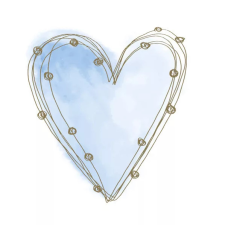 SZÍNES Szív Pastel Blue szalvéta 20 db-os 33x33 cm party kellék