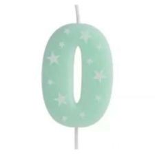  Színes születésnapi számgyertya, 6 cm - 0 party kellék
