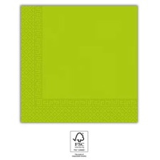 SZÍNES Unicolour Light Green, Zöld szalvéta 20 db-os 33x33 cm FSC party kellék