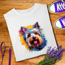 Színes yorkie női póló női póló