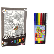 Színezhető 500 darabos puzzle - óceáni halak puzzle, kirakós