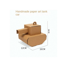 Színezhető karton játék - Karton tank kreatív és készségfejlesztő