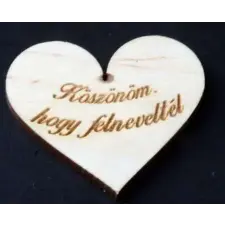  Szív 5 cm (köszönöm hogy felneveltél) dekorációs kellék