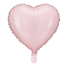 Szív alakú fólia lufi, light pink, 45 cm party kellék