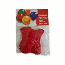  Szív alakú gumi lufi piros 30cm 10db/cs party kellék