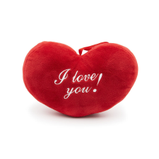 Szív alakú párna, I love you felirattal - 15 x 21 cm lakástextília