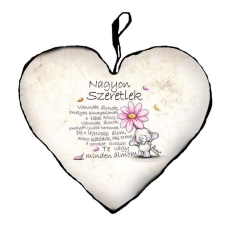  Szív alakú párna, Te vagy minden álmom, szeretlek, kis elefánt ajándéktárgy