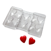  Szív alakú, polikarbonát bonbon forma, 10 adagos