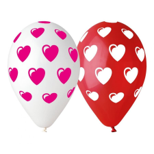 Szív Heart léggömb, lufi 5 db-os 12 inch (30 cm) party kellék