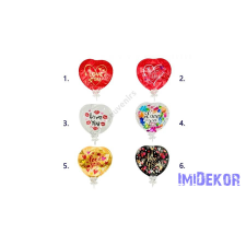  Szív önfelfújós lufi 15 cm 61-1 dekorációs kellék