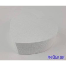  Szív papírdoboz 18x16x8 cm - Bordás Fehér dekorációs kellék