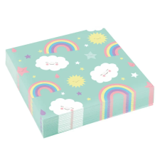  Szivárvány és Felhő Rainbow and Cloud szalvéta 20 db-os 33x33 cm party kellék