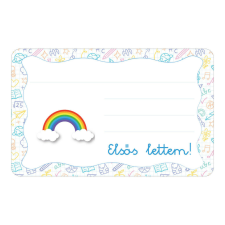  Szivárvány ovis jellel öntapadós füzet cimke füzetcímke