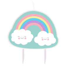 Szivárvány Rainbow and Cloud tortagyertya 8,5 cm party kellék