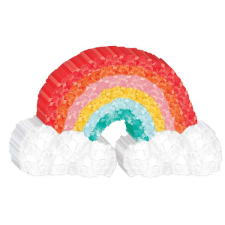 Szivárvány Retro Rainbow mini dekoráció 19 cm party kellék