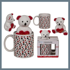  Szívecskés bögre plüssmackóval 144265 bögrék, csészék