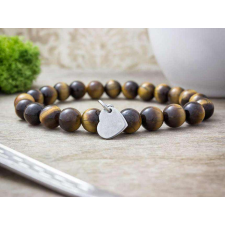  Szivecskés tigrisszem ásvány karkötő karkötő