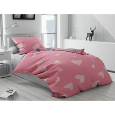  Szívek és pöttyök rózsaszín pamut kétoldalas ágynemű lakástextília