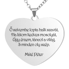  Szívembe lopta halk szavát... medál lánccal, választható több formában és színben nyaklánc