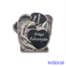 Szívet tartó angyal 8x6,5cm - Drága Édesanyám dekorációs kellék