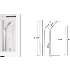 SZÍVÓSZÁL 20,5CMX6MM + KEFE 20CM 5DB-OS SZETT konyhai eszköz