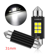  Szofita led 31mm 6smd fehér DC12V-24V CANBUS hűtőbordás autó tuning