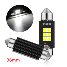  Szofita led 36mm 6smd fehér DC12V-24V CANBUS hűtőbordás autó tuning