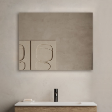  Szögletes natúr tükör (világítás nélküli) 80x70 fürdőszoba bútor