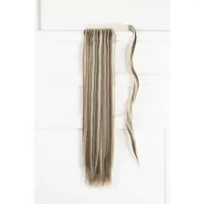  Szőke Melírozott Hosszú Egyenes Szintetikus Póthaj Copfhoz 60 cm póthaj