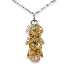  Szőlőfürt - Swarovski kristályos ezüst nyaklánc-Black diamond nyaklánc