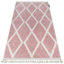  Szőnyeg BERBER TROIK A0010 rózsaszín / fehér Rojt shaggy 180x270 cm lakástextília