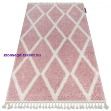  Szőnyeg BERBER TROIK A0010 rózsaszín / fehér Rojt shaggy 240x330 cm lakástextília