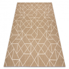  Szőnyeg FLAT 48959265 Geometrikus natúr bézs színű fonal 160x230 cm lakástextília