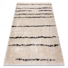  Szőnyeg FLUFFY 2371 shaggy csík - сметана / antracit 160x220 cm lakástextília