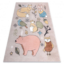 Szőnyeg FUN Forester gyerekeknek, állatok, erdei bézs 160x220 cm lakástextília