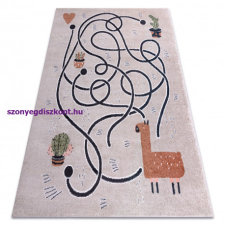  Szőnyeg FUN Game gyerekeknek, játék, láma bézs 200x290 cm lakástextília