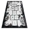  Szőnyeg FUN Hop gyerekeknek, ugróiskola, állatok fekete 200x290 cm