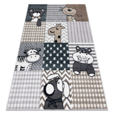 Szőnyeg FUN Pets gyerekeknek, állatok szürke 140x190 cm lakástextília