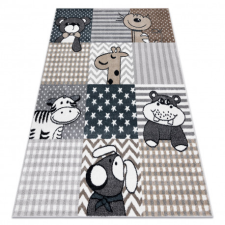 Szőnyeg FUN Pets gyerekeknek, állatok szürke 240x330 cm lakástextília