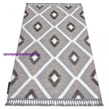  Szőnyeg MAROC P651 Gyémánt szürke / fehér Rojt Berber shaggy 200x290 cm lakástextília