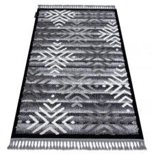 Szőnyeg MAROC P658 Hópelyhek fekete / szürke Rojt Berber shaggy 160x220 cm lakástextília