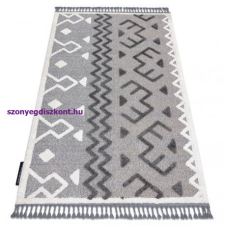 Szőnyeg MAROC P659 Azték, Etnikai szürke Rojt Berber shaggy 80x150 cm lakástextília