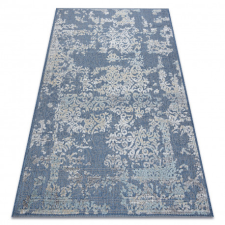 Szőnyeg Structural SOLE D3811 Dísz lapos szövött kék / bézs 80x250 cm lakástextília